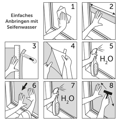 FENSTERFOLIE Strandmon mit Milchglas - Effekt - 