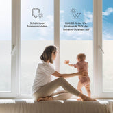 FENSTERFOLIE Strandmon mit Milchglas - Effekt - 