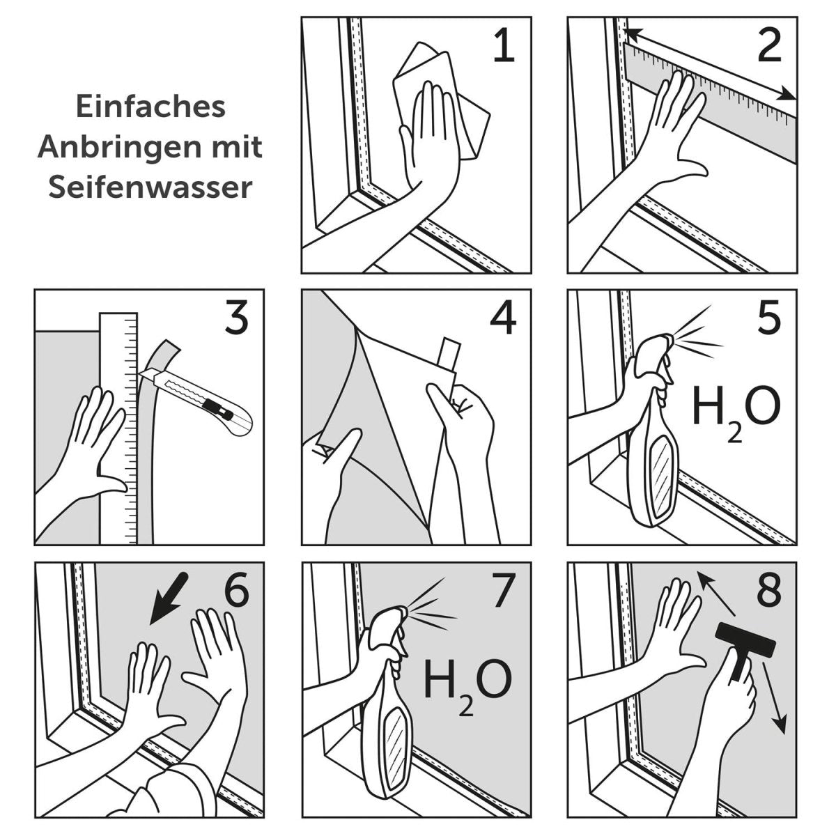 FENSTERFOLIE Strandmon mit Milchglas - Effekt - 