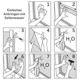 FENSTERFOLIE Strandmon mit Milchglas - Effekt - 