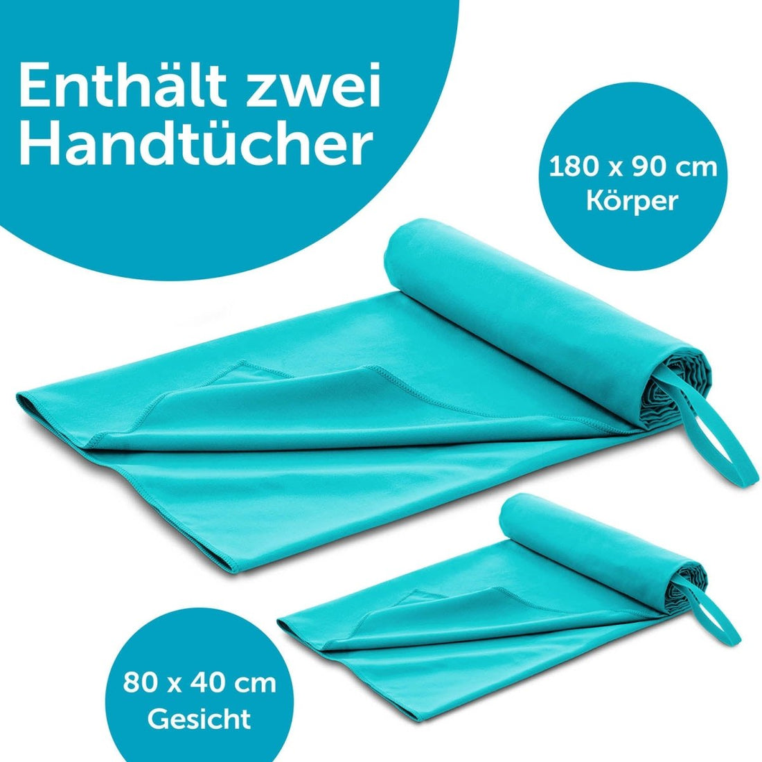 FITNESS HANDTUCH aus Microfaser im 2er Set -