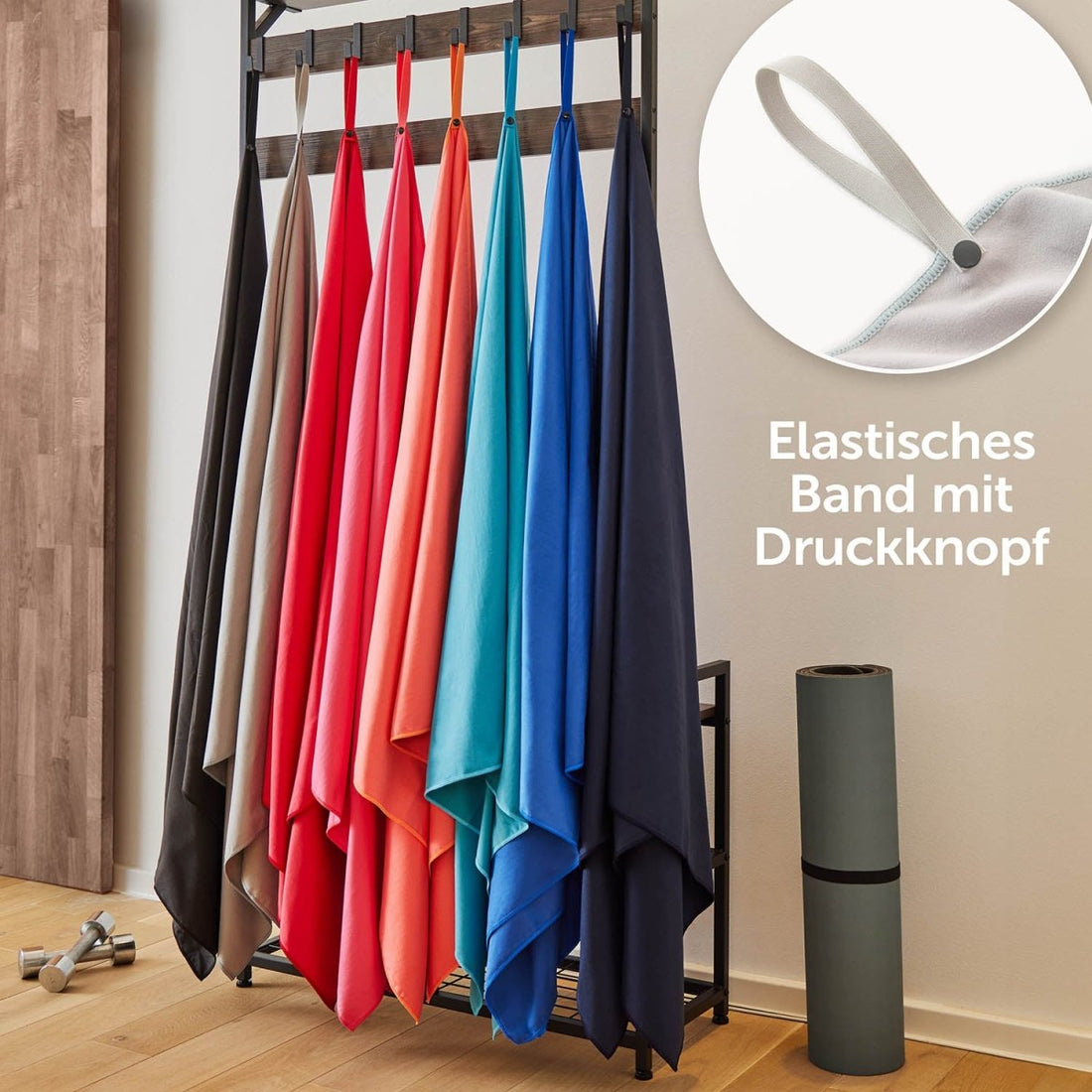 FITNESS HANDTUCH aus Microfaser im 2er Set - 