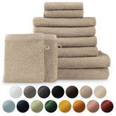 FROTTEE - HANDTUCH Set – 10 - teilig (2 Badetücher, 4 Handtücher, 2 Gästehandtücher, 2 Waschlappen) - 
