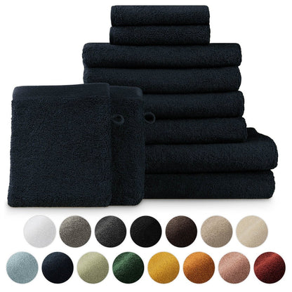 FROTTEE - HANDTUCH Set – 10 - teilig (2 Badetücher, 4 Handtücher, 2 Gästehandtücher, 2 Waschlappen) - 