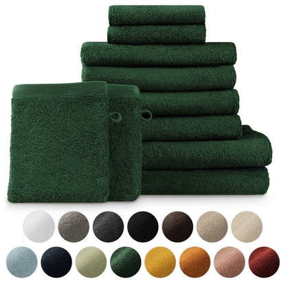 FROTTEE - HANDTUCH Set – 10 - teilig (2 Badetücher, 4 Handtücher, 2 Gästehandtücher, 2 Waschlappen) - 