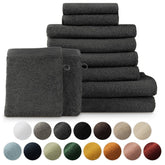 FROTTEE - HANDTUCH Set – 10 - teilig (2 Badetücher, 4 Handtücher, 2 Gästehandtücher, 2 Waschlappen) - 