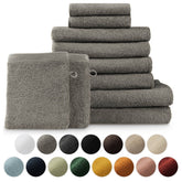 FROTTEE - HANDTUCH Set – 10 - teilig (2 Badetücher, 4 Handtücher, 2 Gästehandtücher, 2 Waschlappen) - 