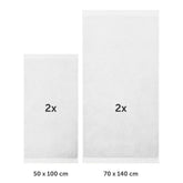 FROTTEE - HANDTUCH Set – 4 - teilig (2 Badetücher, 2 Handtücher) - 