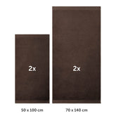 FROTTEE - HANDTUCH Set – 4 - teilig (2 Badetücher, 2 Handtücher) - 