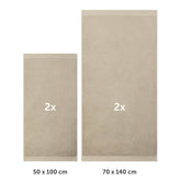 FROTTEE - HANDTUCH Set – 4 - teilig (2 Badetücher, 2 Handtücher) - 