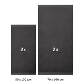 FROTTEE - HANDTUCH Set – 4 - teilig (2 Badetücher, 2 Handtücher) - 
