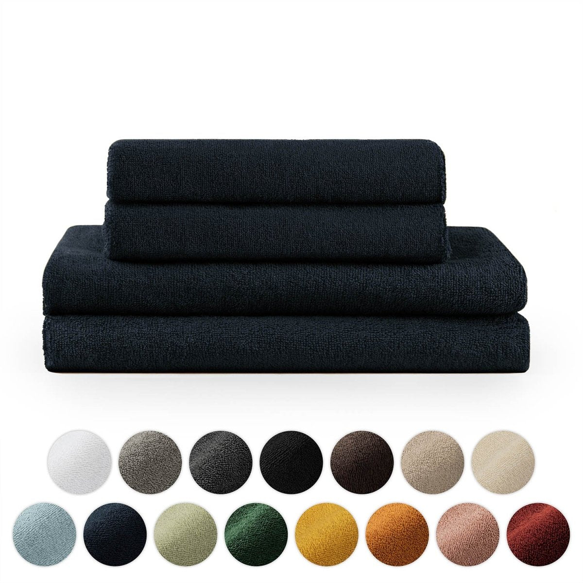 FROTTEE - HANDTUCH Set – 4 - teilig (2 Badetücher, 2 Handtücher) - 