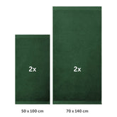 FROTTEE - HANDTUCH Set – 4 - teilig (2 Badetücher, 2 Handtücher) - 