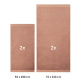 FROTTEE - HANDTUCH Set – 4 - teilig (2 Badetücher, 2 Handtücher) - 