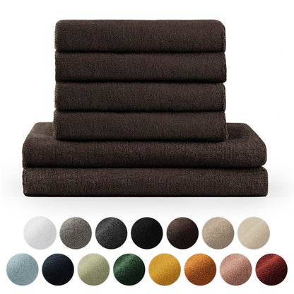 FROTTEE - HANDTUCH Set – 6 - teilig (2 Badetücher, 4 Handtücher) - 