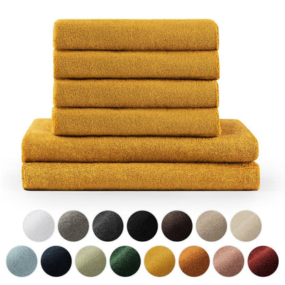 FROTTEE - HANDTUCH Set – 6 - teilig (2 Badetücher, 4 Handtücher) - 