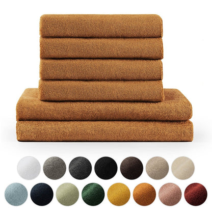 FROTTEE - HANDTUCH Set – 6 - teilig (2 Badetücher, 4 Handtücher) - 
