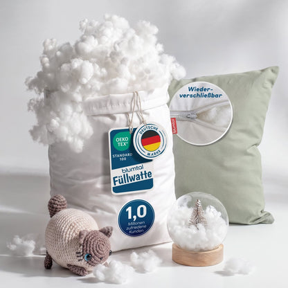 FÜLLWATTE zum Befüllen &amp; Basteln im Beutel mit Verschluss-