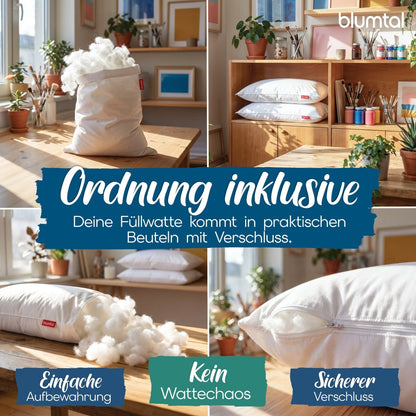 FÜLLWATTE zum Befüllen &amp; Basteln im Beutel mit Verschluss-