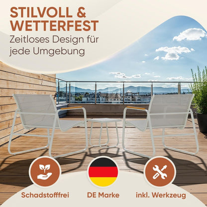 Grau GARTENMÖBEL Groenadal Sessel und Tisch Set-