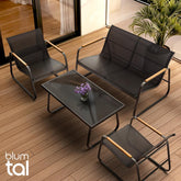 GARTENMÖBEL Groenadal Sitzbank und Sessel mit Tisch - 
