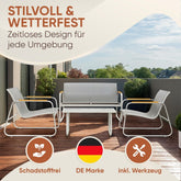 GARTENMÖBEL Groenadal Sitzbank und Sessel mit Tisch - 