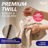GESCHIRRTÜCHER 5er Set Gersby aus Twill - Gewebe - 100% Baumwolle - 