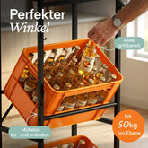 Getränkekistenregal Halldor mit Ablage & Holzoptik - 