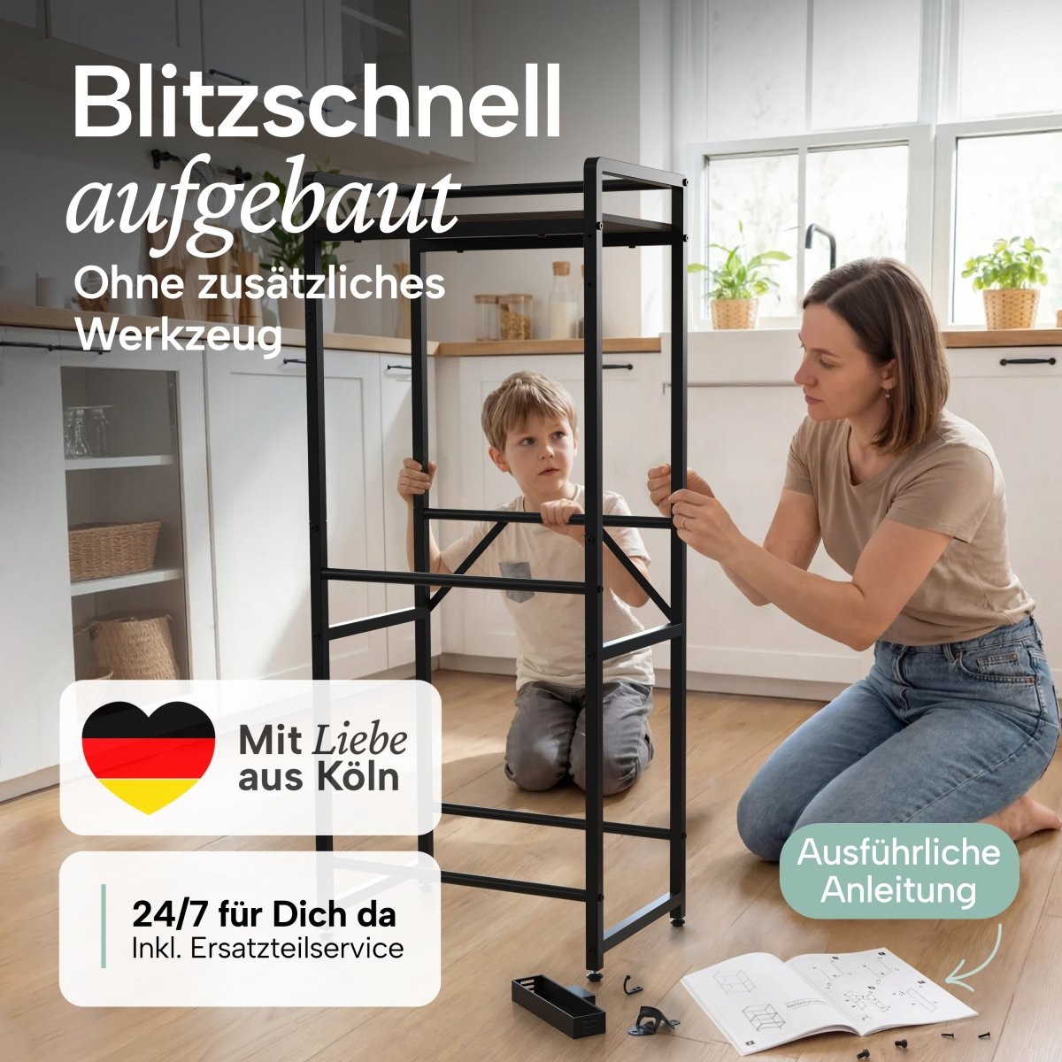 Getränkekistenregal Halldor mit Ablage &amp; Holzoptik - 