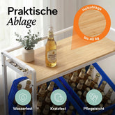 Getränkekistenregal Halldor mit Ablage & Holzoptik - 