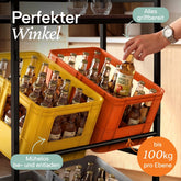 Getränkekistenregal Halldor mit Ablage & Holzoptik - 