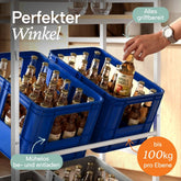 Getränkekistenregal Halldor mit Ablage & Holzoptik - 