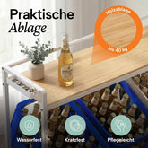 Getränkekistenregal Halldor mit Ablage & Holzoptik - 