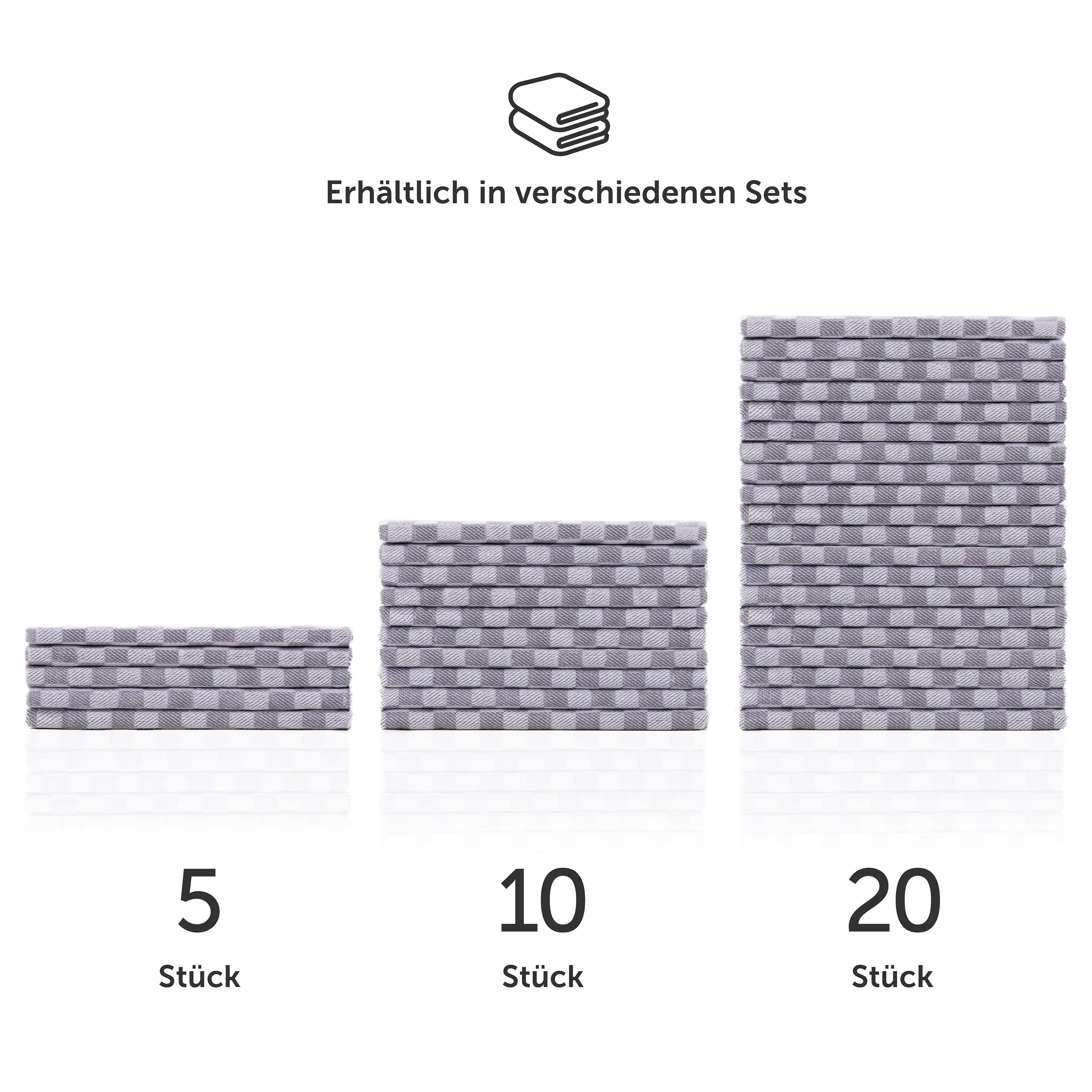 Geschirrtuch-Set verschiedener Stückzahlen