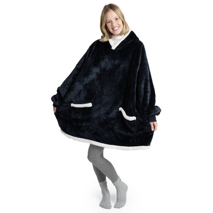 HOODIE DECKE - Oeko - TEX zertifizierter Kuschelpullover mit Kapuze - 