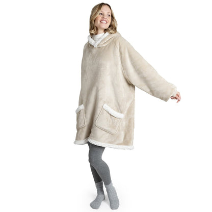 HOODIE DECKE - Oeko - TEX zertifizierter Kuschelpullover mit Kapuze - 