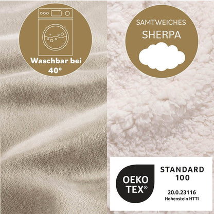 HOODIE DECKE - Oeko - TEX zertifizierter Kuschelpullover mit Kapuze - 