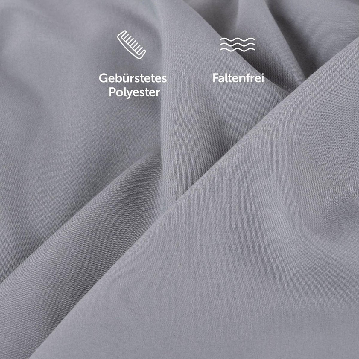KISSENBEZUG aus Mikrofaser mit Flap - 