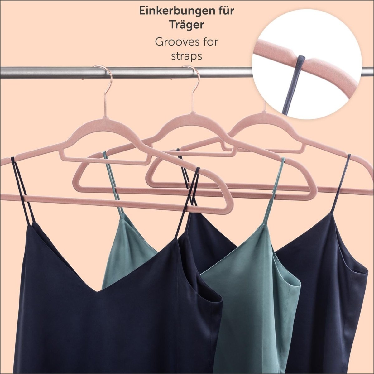 KLEIDERBÜGEL Tyra - mit Samtbezug - 
