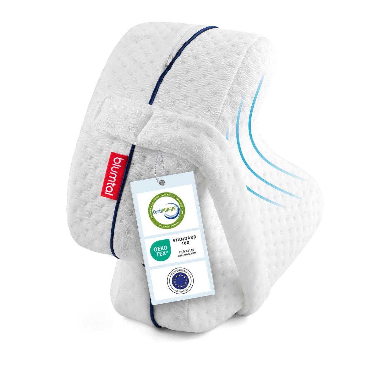 KNIEKISSEN für Seitenschläfer aus Memory Foam, Oeko - Tex Zertifiziert - 