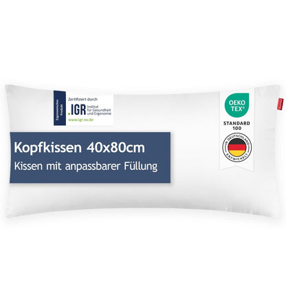 KOPFKISSEN, aus Mikrofaser, Nackenkissen mit anpassbarer Füllung - 