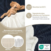 KUSCHELDECKE mit Zopfstrick - Optik - 