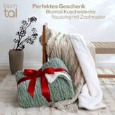 KUSCHELDECKE mit Zopfstrick - Optik - 