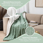 KUSCHELDECKE mit Zopfstrick - Optik - 