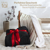 KUSCHELDECKE mit Zopfstrick - Optik - 