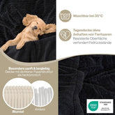 KUSCHELDECKE mit Zopfstrick - Optik - 
