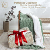 KUSCHELDECKE mit Zopfstrick - Optik - 