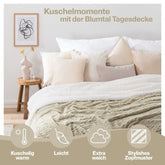 KUSCHELDECKE mit Zopfstrick - Optik - 