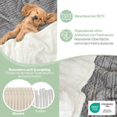 KUSCHELDECKE mit Zopfstrick - Optik - 