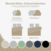 KUSCHELDECKE mit Zopfstrick - Optik - 